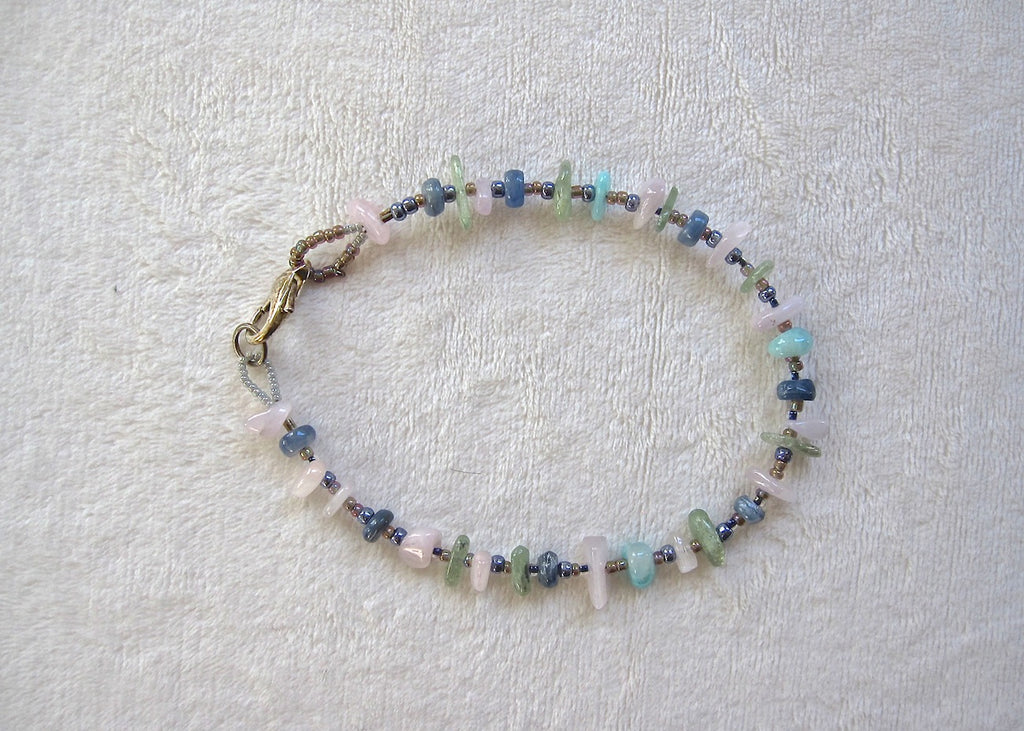 Gemstone Ankle Bracelet-SugarJewlz Handmade Jewelry