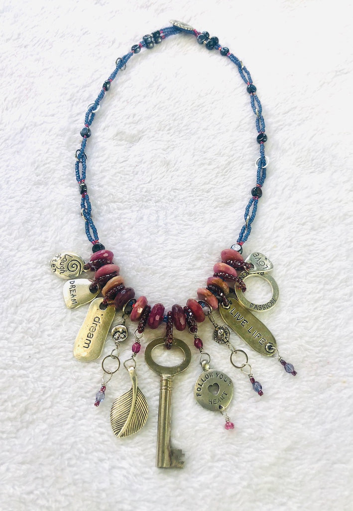Inspirational Charm Necklace-SugarJewlz Handmade Jewelry