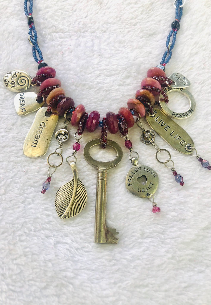 Inspirational Charm Necklace-SugarJewlz Handmade Jewelry