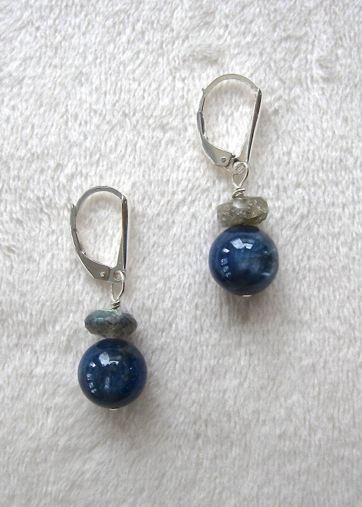 Kyanite and Labrodite Earrings-SugarJewlz Handmade Jewelry