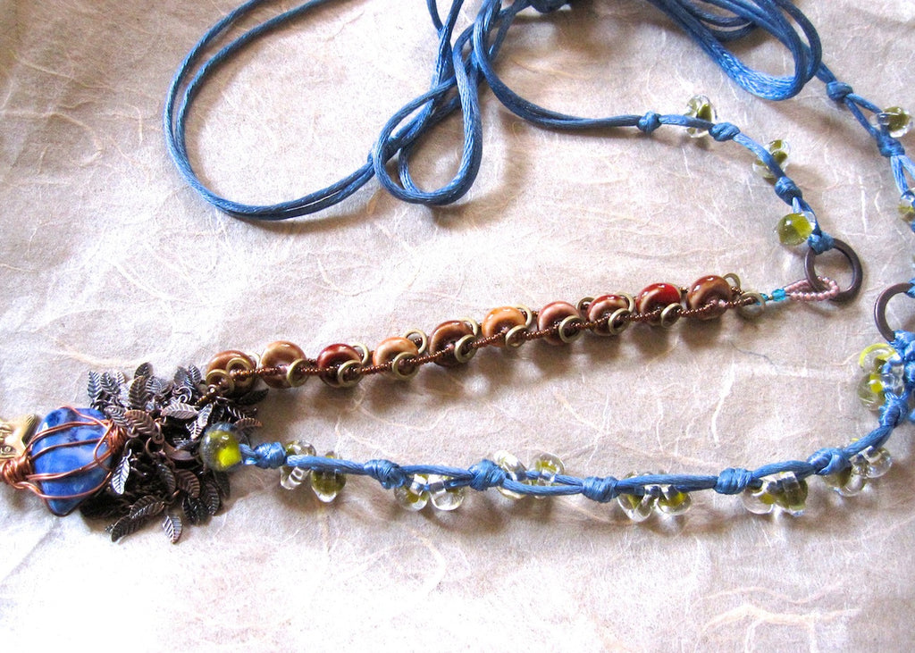 Asymmetric Tassle Necklace-SugarJewlz Handmade Jewelry