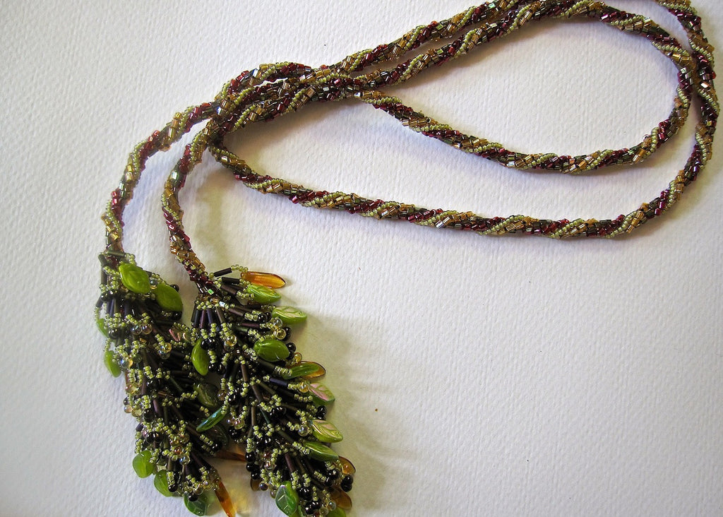Long Tassel Necklace-SugarJewlz Handmade Jewelry